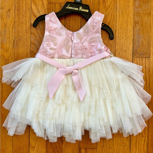 AMERICAN PRINCESS DRESS 6 MONTHS PINK & WHITE - Picture 11 of 16